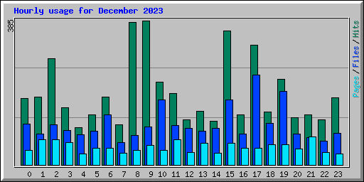 Hourly usage for December 2023