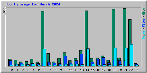 Hourly usage for March 2024